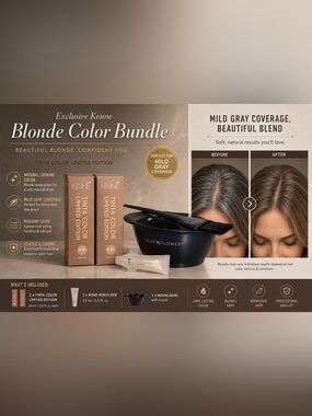Keune Tinta Blonde Color Bundle - Mild Gray Coverage in Brown